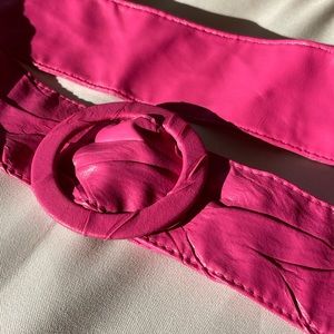Vintage Hot Pink Adjustable Belt 80s 90s